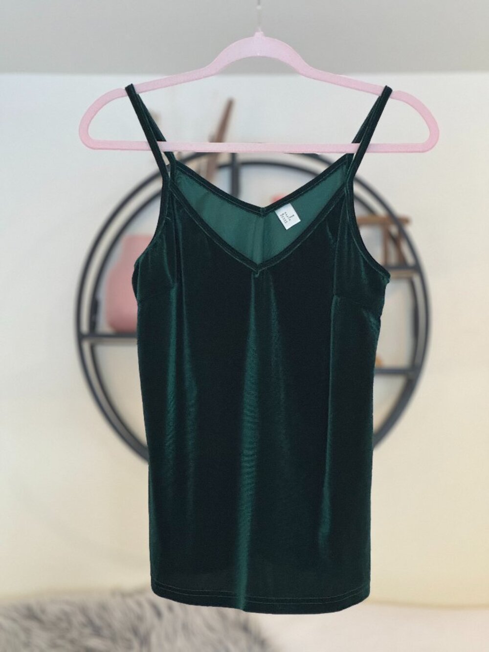 Crushed Velvet V Neck Tank